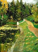 Vasily Kandinsky study for  the sluice painting